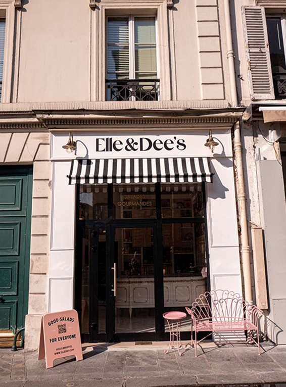 lettres découpées et store Elles&Dee's, par atelier gambetta