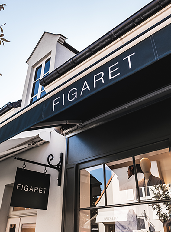 store et enseigne drapeau pour le figaret, par atelier gambetta