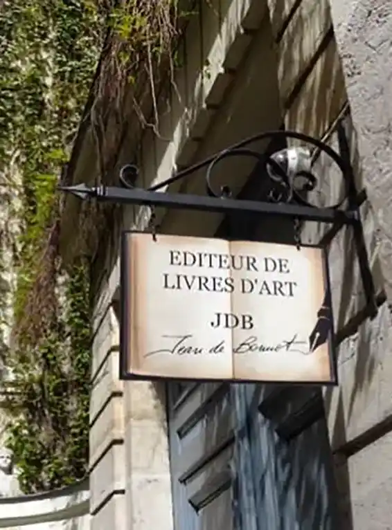 Enseigne drapeau pour jean de bonnot, réalisée par Atelier Gambetta